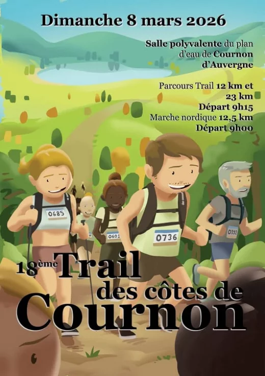 Trail des Côtes de Cournon d’Auvergne — 8 mars 2026