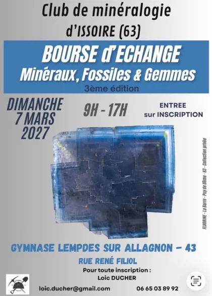 Bourse d’échange Minéraux, Fossiles & Gemmes