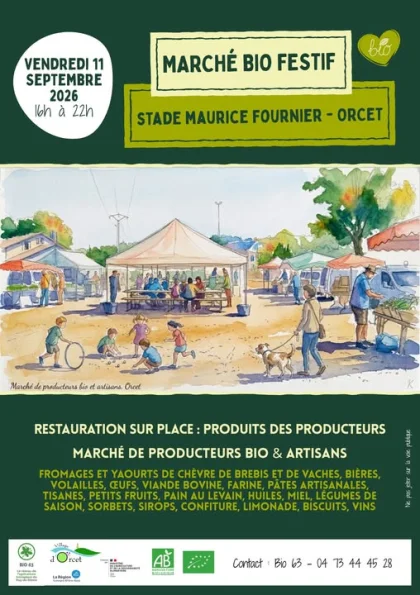 Marché bio festif