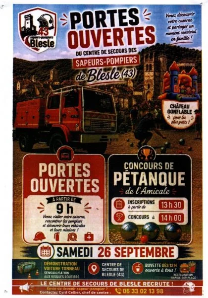 Portes ouvertes à la caserne des pompiers de Blesle