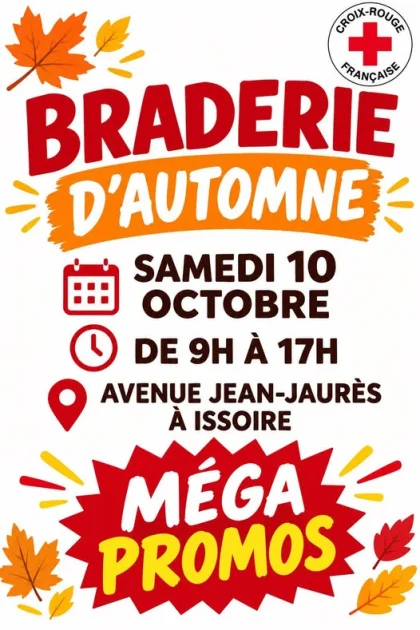Braderie d’automne de la Croix-Rouge