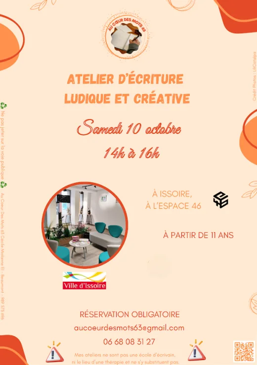 Atelier d’écriture ludique et créative à Issoire