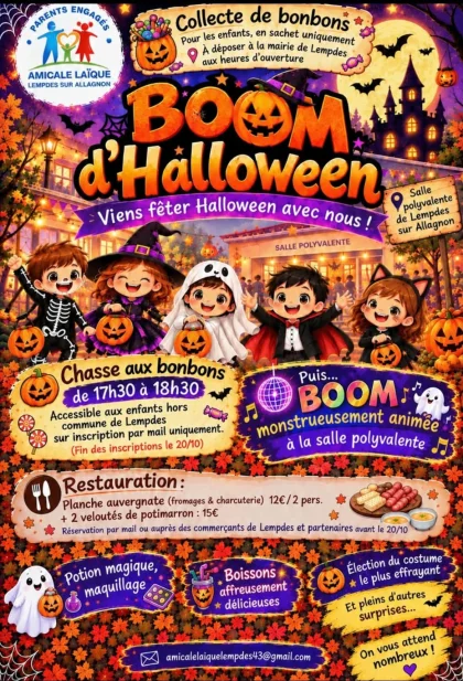 Boum d’Halloween à Lempdes-sur-Allagnon