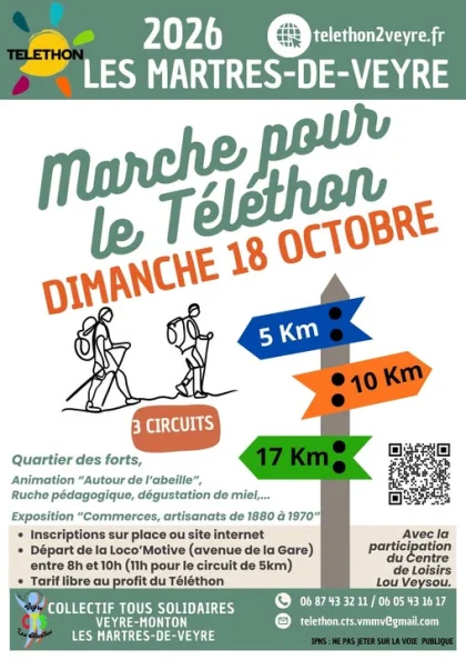 Marche pour le Téléthon aux Martres-de-Veyre