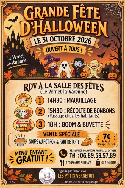 Grande Fête d’Halloween au Vernet-la-Varenne