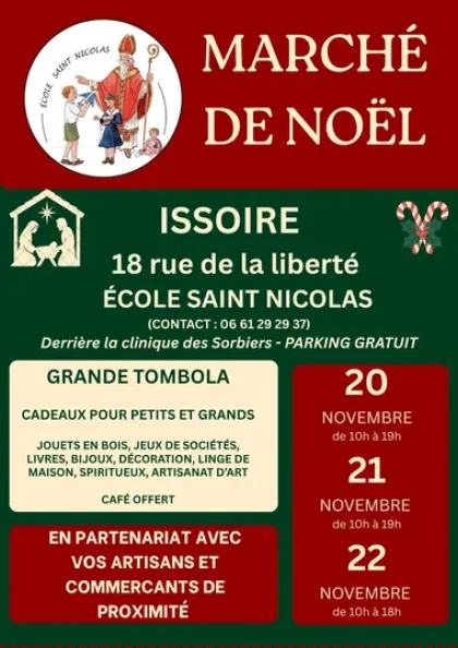 Marché de Noël de l’école Saint-Nicolas à Issoire