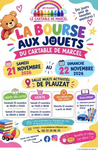 Bourse aux jouets du Cartable de Marcel à Plauzat