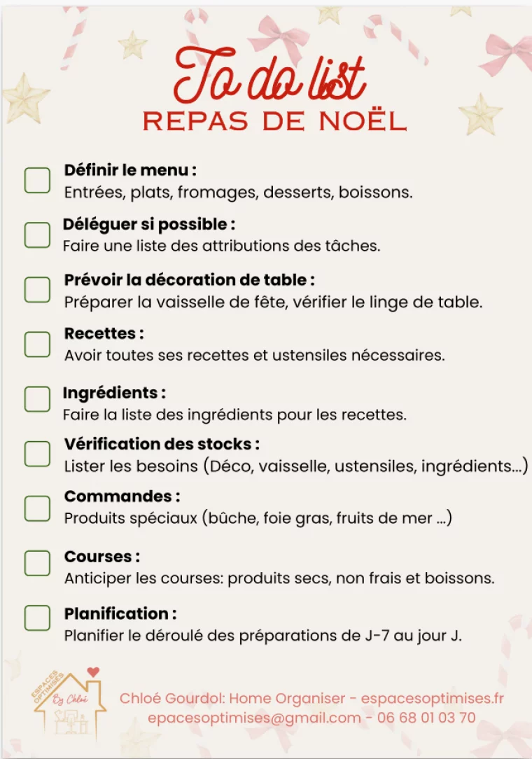La To-Do List de Noël offerte