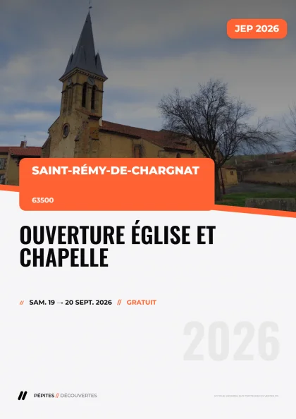 JEP - Saint-Rémy-de-Chargnat : ouverture de l’église et de la chapelle