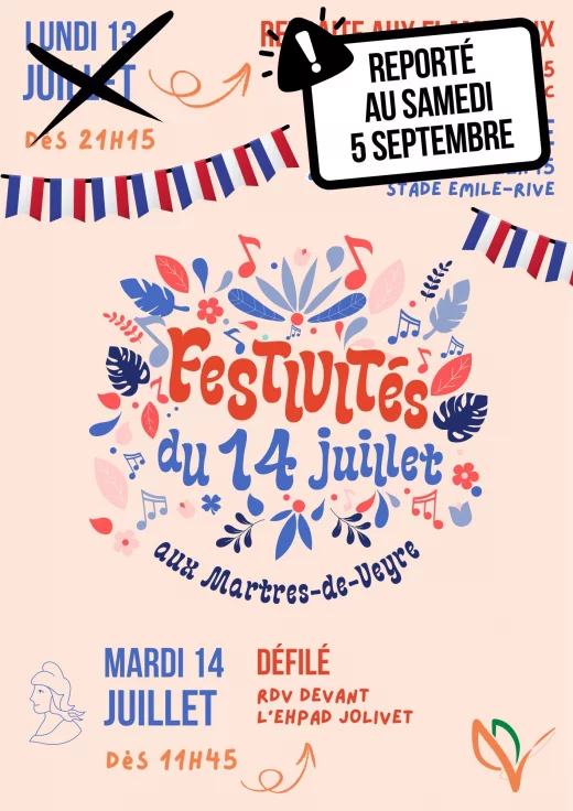 Festivités du 14 juillet Les Martres de Veyre