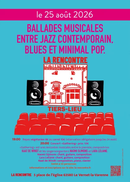 Concert Gathering Ballades Blues Minimal pop et repas