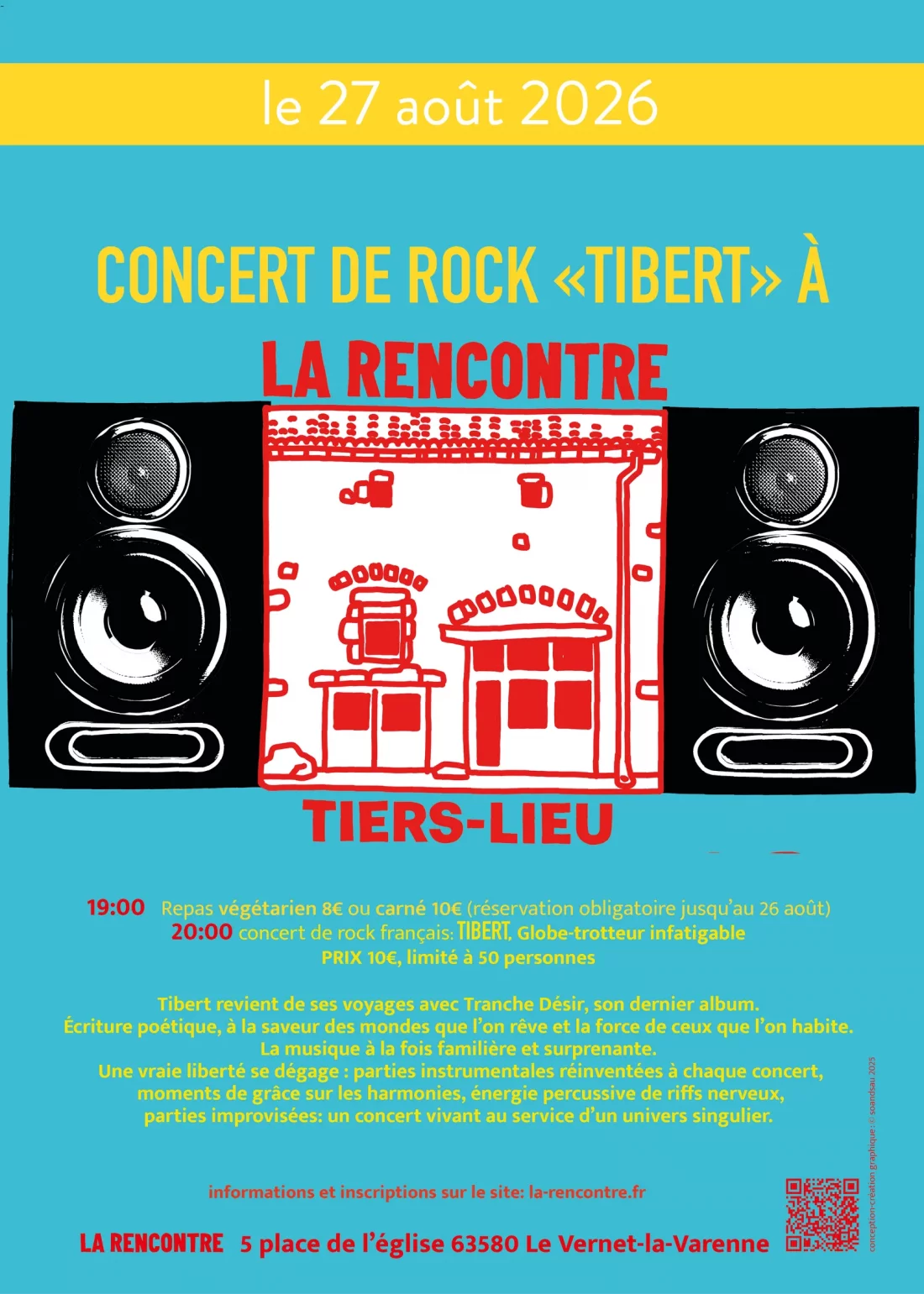 Concert Tibert, Rock français et repas