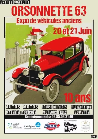 Expo de véhicules anciens à Orsonnette