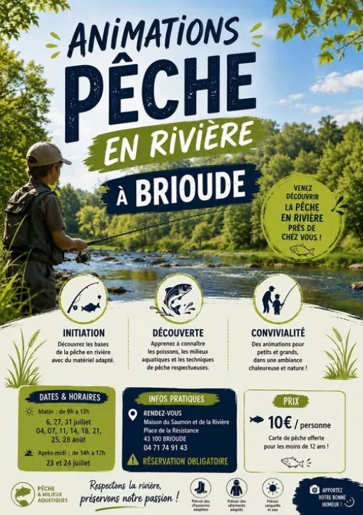 Animations pêche en rivière