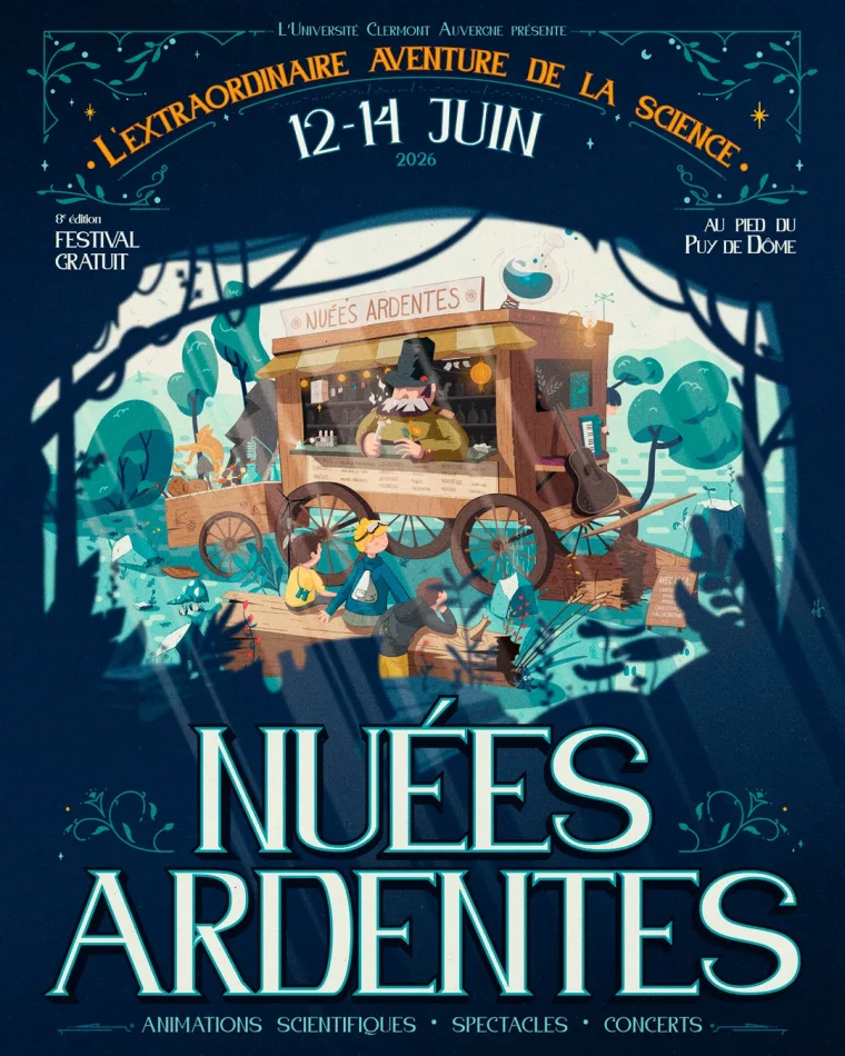 Affiche 2026 du festival Les Nuées Ardentes
