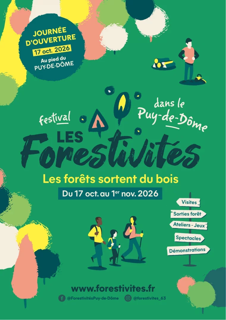 Affiche des Forestivités dans le Puy-de-Dôme 2026