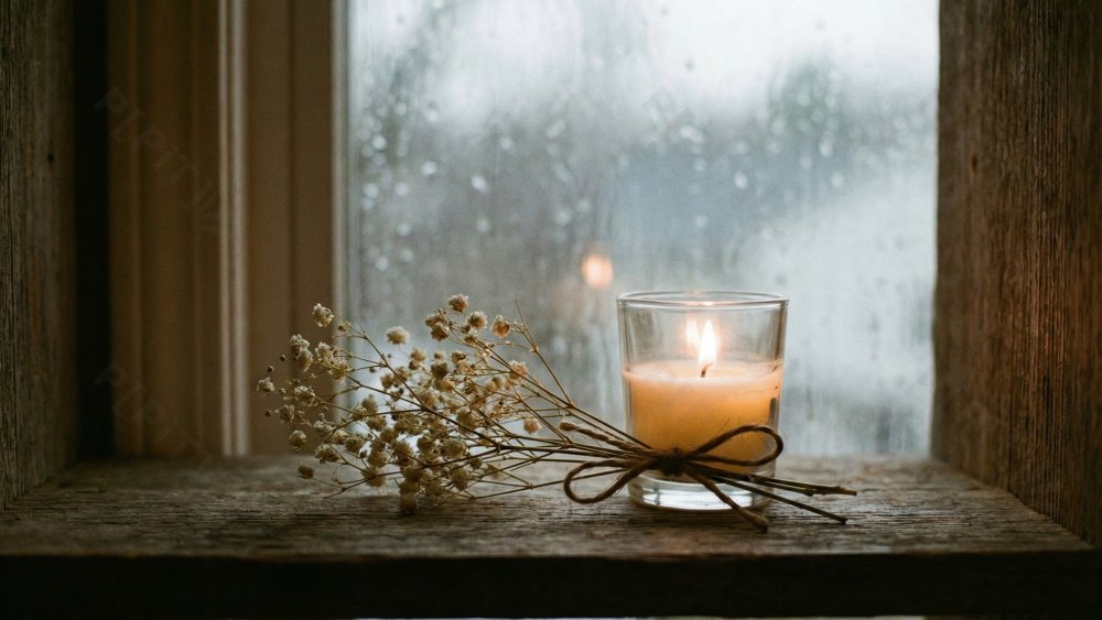 Bougie et souvenir, ambiance douce