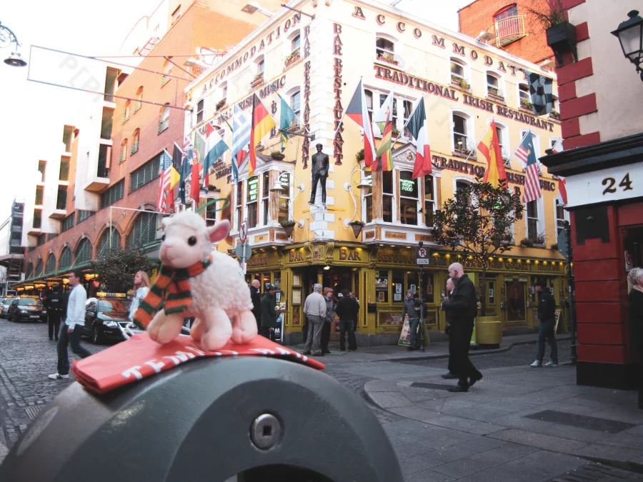Dans le quartier de Temple Bar, à Dublin.