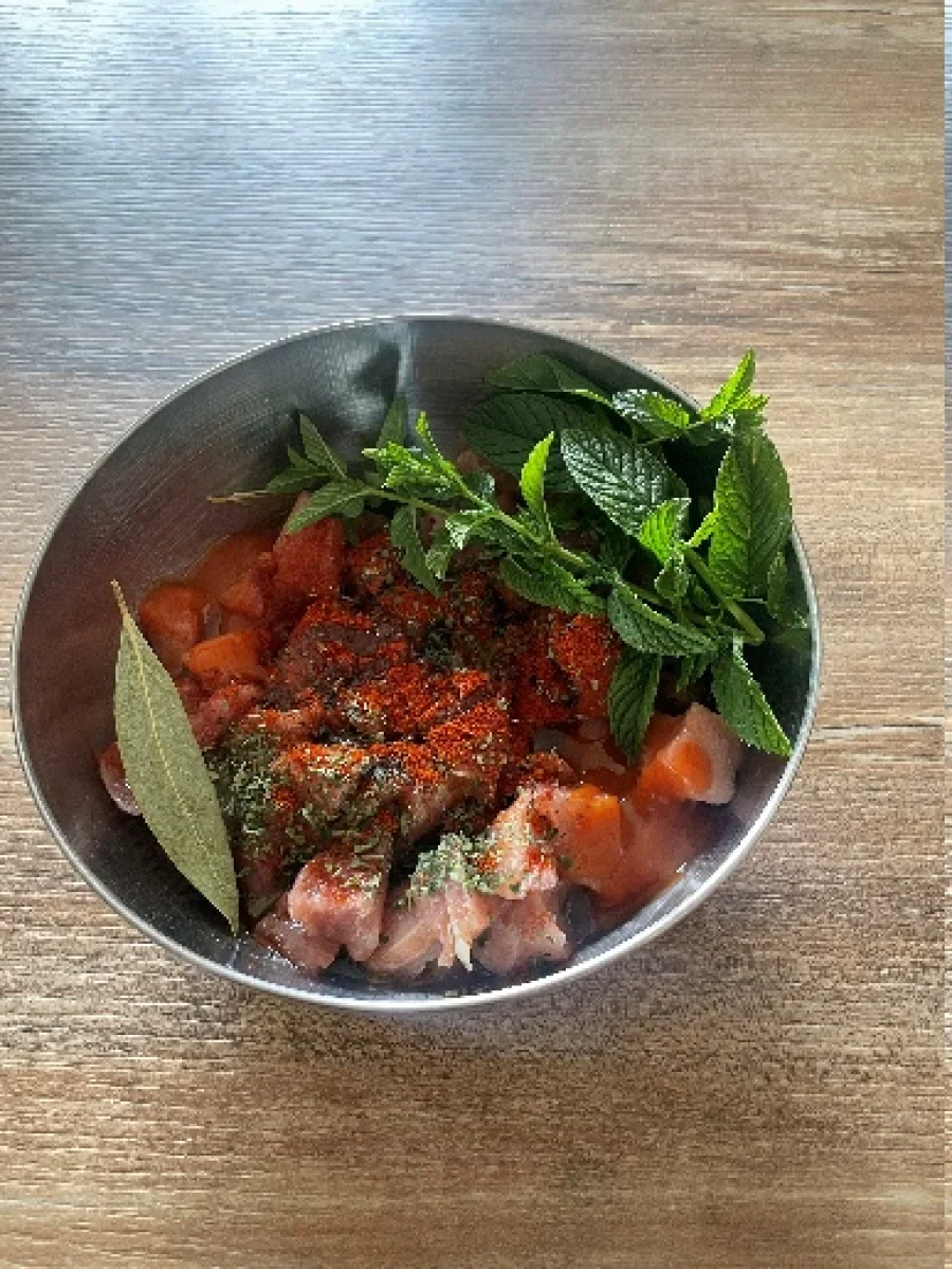 Viande de porc en marinade